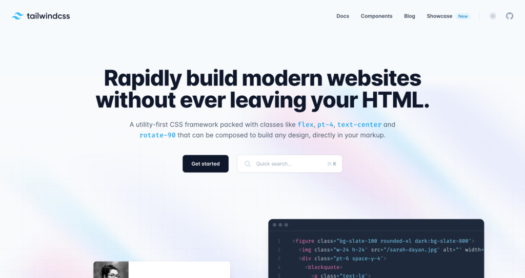Tailwind CSS - Rapidly build modern websites without ever leaving you